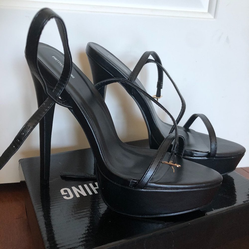 Platform 5" strappy heels